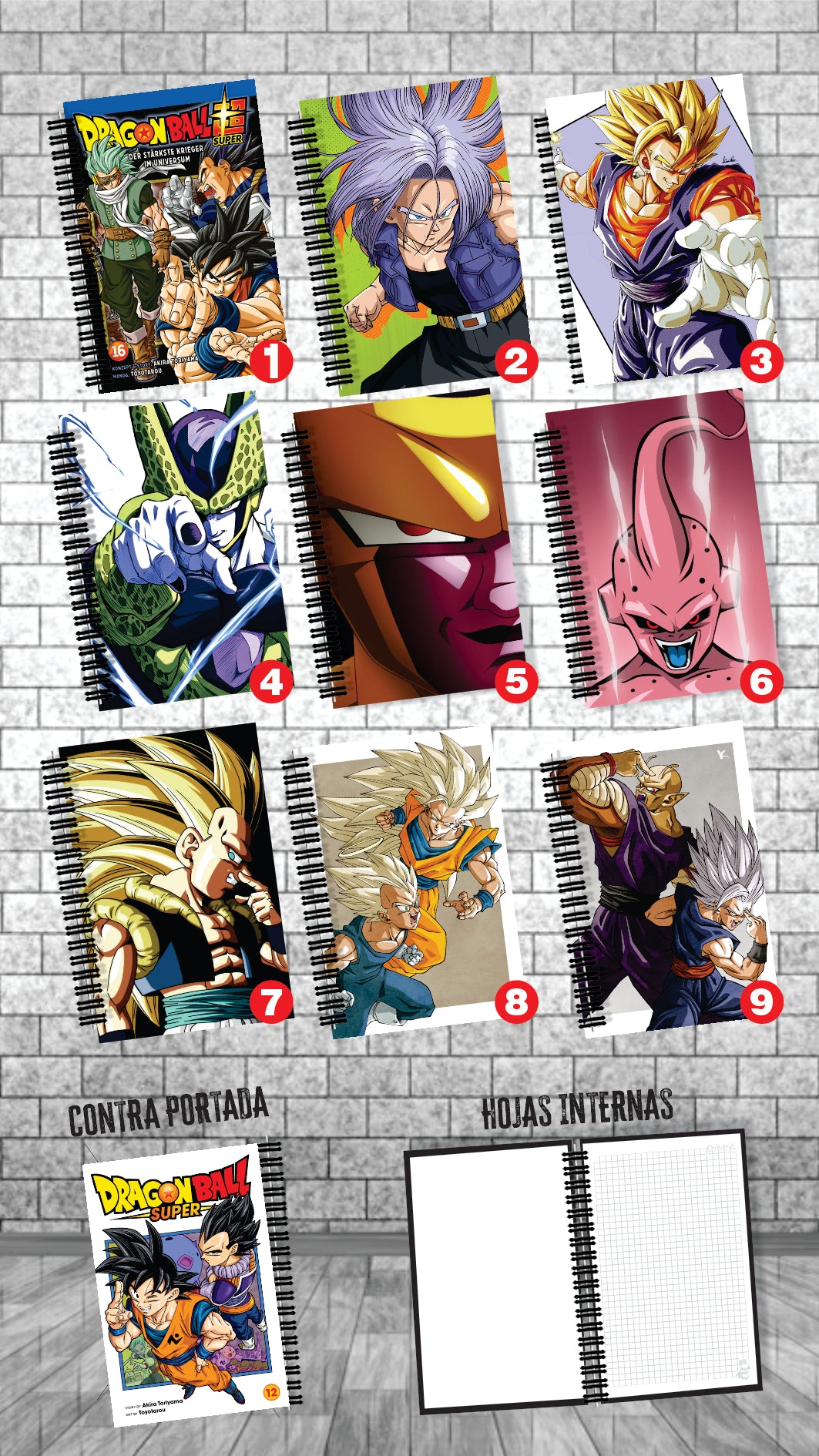 Cuaderno Dragon Ball 2 Pequeños