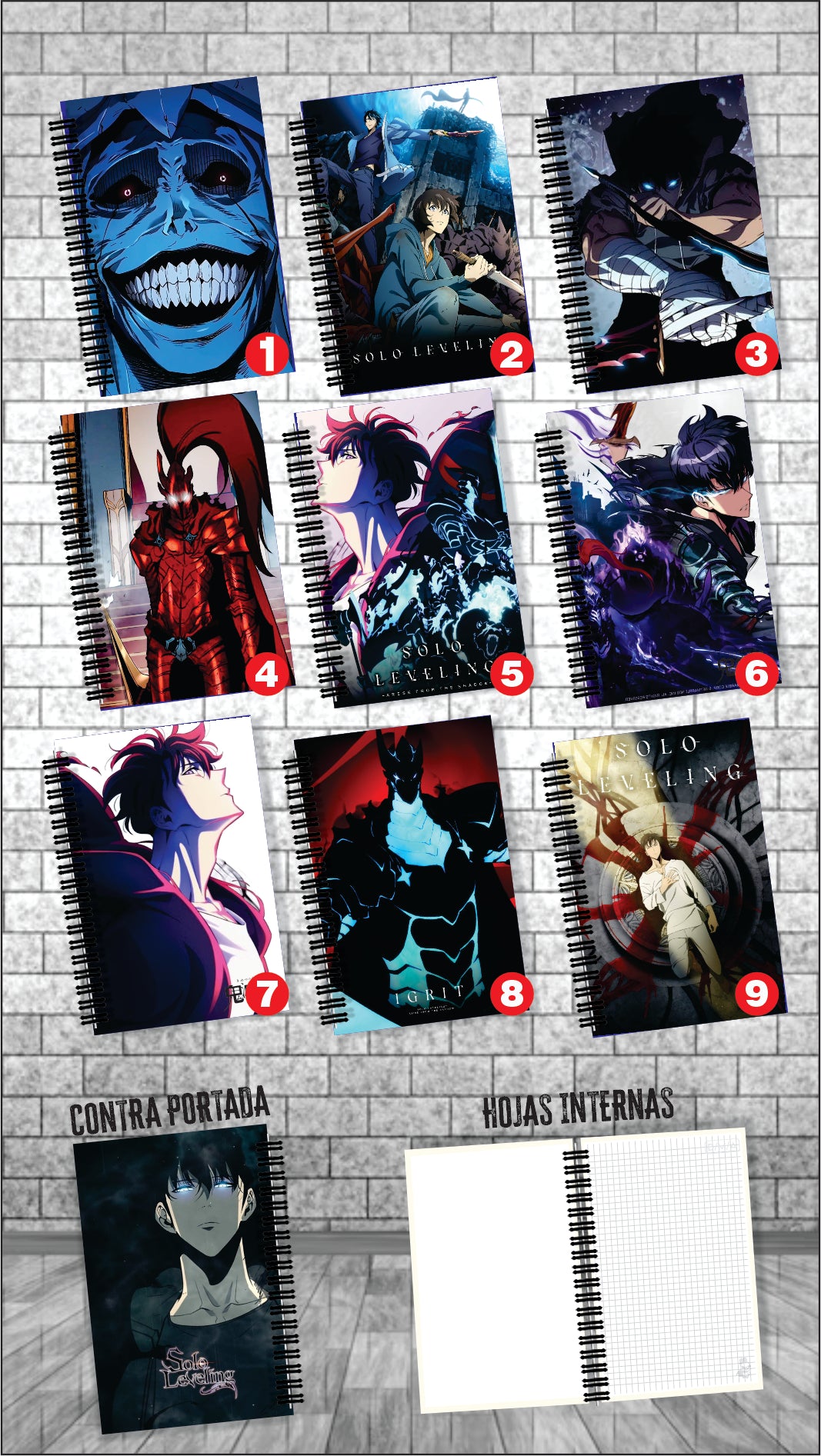 Cuaderno Solo Leveling Grande