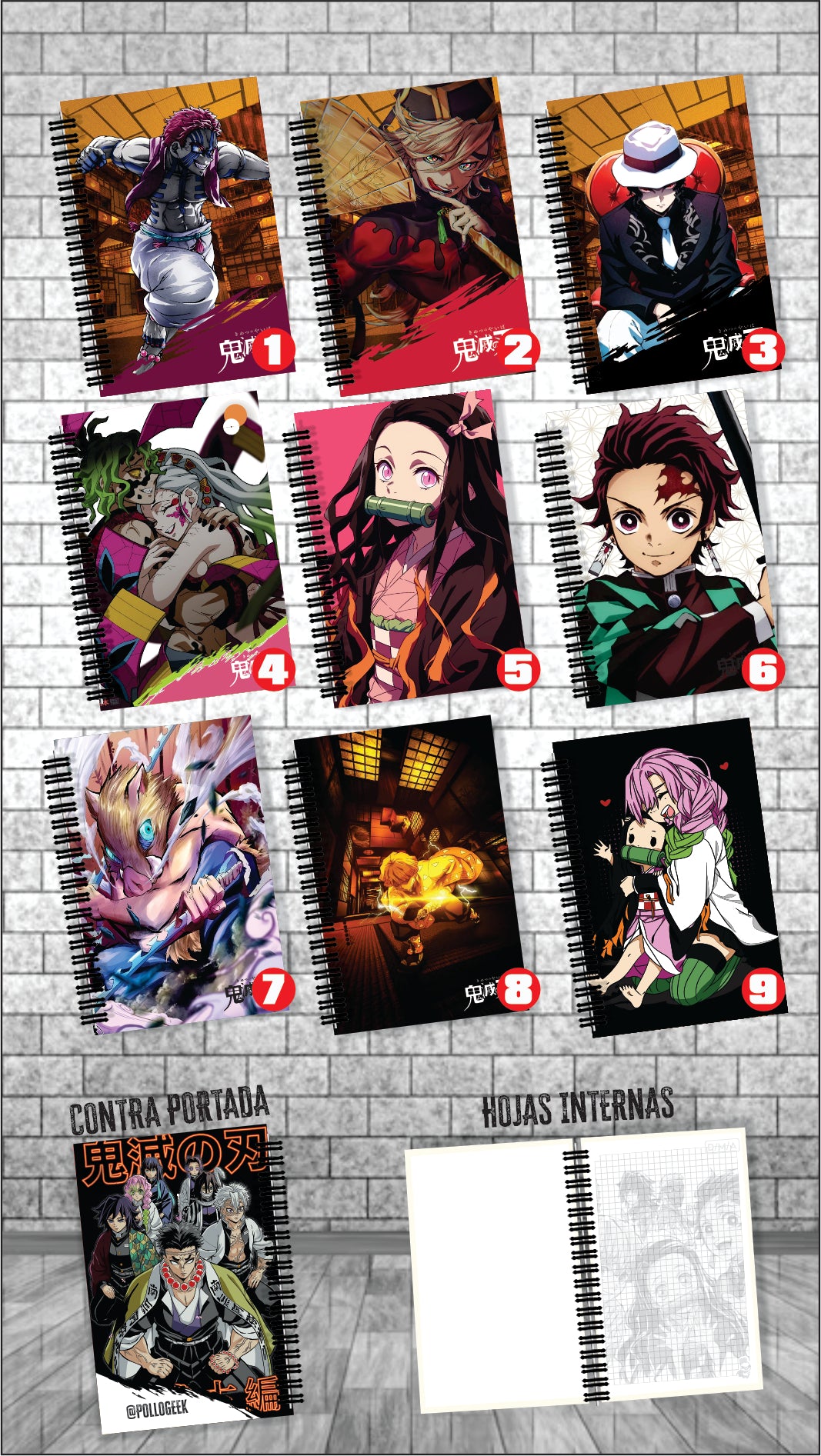 Cuaderno Demons Slayer 1 Pequeño