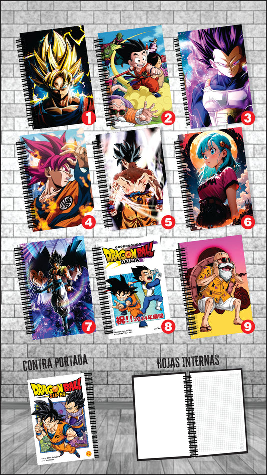 Cuaderno Dragon Ball 1 Pequeños