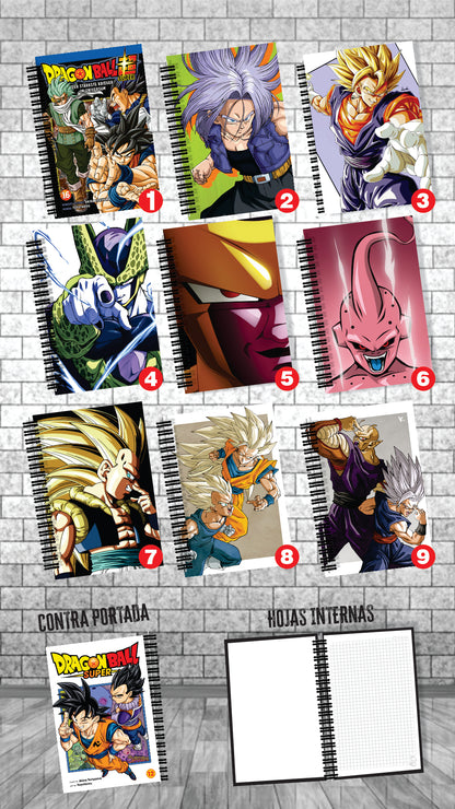 Cuaderno Dragon Ball 2 Pequeños